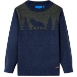 Pull - over tricot pour enfants bleu marine 104
