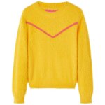 Pull - over tricot pour enfants ocre fonc 140