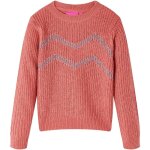 Pull - over tricot� pour enfants rose moyen 128