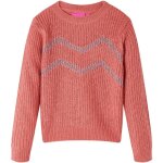 Pull - over tricot pour enfants rose moyen 92