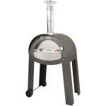 Pummaro' - four � bois en acier inoxydable avec chambre de cuisson de 70x50 cm