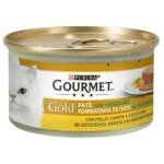 Gourmet gold pat� poulet, carottes et courgettes purina 85 grammes