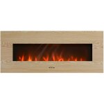 Purline - chemine lectrique panoramique avec clairage led d'ambiance et panneau frontal en mdf