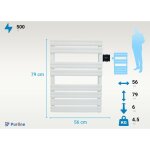 Purline - sèche - serviettes blanc commande sans fil 500w Purline - sèche - serviettes blanc commande sans fil 500w