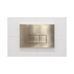 Qeramiq - push plaque de commande dualflush pour bti - support geberit up320 mtal rectangulaire or
