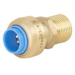 Tout push - quick plomberie raccord droit male 15 x 21 mm diam. 12 mm laiton