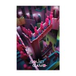 Poster le jeu du calamar, escaliers fous