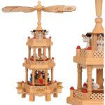 Pyramide de noël en bois véritable 3 étages bougeoir 6 bougies décoration figurines noël 18 pièces illuminatio ... Pyramide de noël en bois véritable 3 étages bougeoir 6 bougies décoration figurines noël 18 pièces illuminatio ...