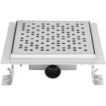 Bc - elec - q15 - 20 caniveau de douche en inox carré 20cm, sterfput de douche, hauteur ajustable 63 ... Bc - elec - q15 - 20 caniveau de douche en inox carré 20cm, sterfput de douche, hauteur ajustable 63 ...