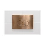 Qeramiq - push plaque de commande dualflush pour bti - support geberit up320 mtal boutons ronds cuivr ...