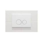 Qeramiq push plaque de commande dualflush pour bti - support geberit up320 mtal rond blanc mat