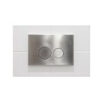 Qeramiq - push plaque de commande dualflush pour bti - support geberit up320 mtal rond steel