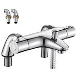 Qiyao - mitigeur thermostatique baignoire, robinet thermostatique bain douche avec bouton de s�curis� ...