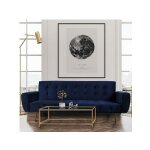 Le quai des affaires - canap� convertible 3 places odin / bleu / 210x79x80 cm