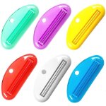 Quesuc lot de 6 pinces � presser pour tube de dentifrice pour salle de bain (vert, blanc, bleu, jaune, ...