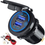 Quick charge 3. 0 prise de chargeur rapide de voiture usb adaptateur avec interrupteur 12v / 24v 36w ...