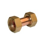 Quick plomberie - raccord droit 2 crous prisonniers  visser f20x27 - 20x27 pour tube cuivre