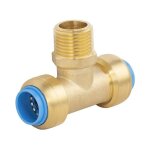 Quick plomberie raccord te egal male 15 x 21 mm diam. 14 mm laiton