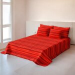 Quilt bande de  couvre - lit bordeaux rouge fabriqu en italie single 1 place