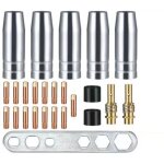 Quipement pour soudage mig, support de pointes de contact de buses, 19pcs kit d'accessoires pour torche ...