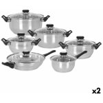 Quttin genova batterie de cuisine acier 12 pices 2 units