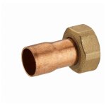 Raccord 2 pi�ces droit laiton � visser femelle �crou prisonnier f3 / 8 (12x17) / cuivre � souder noyon ...