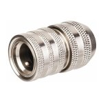 Raccord d'arrosage rapide laiton nickel� capvert 15 mm