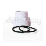 Ubbink - raccord filet blanc + 2 joints pour liaison vanne / tuyau poolfilter 400 - 500 - 600