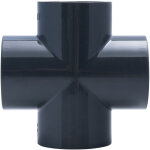 Raccord pression pvc en croix jardibric �50 mm