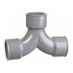 Raccord pvc gris coud� double 87�30 - diam�tre 40 mm - triple embo�ture - girpi