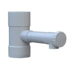 Jardibric - raccord rcuprateur d'eau 80 mm sortie 35 ? pvc gris ? collecte d'eau de pluie facile