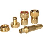 Raccord rapide en laiton 3 / 4' pour tuyau d'arrosage avec raccord de robinet. - kotarbau