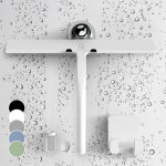 Raclette de douche blaze 28 cm couverture en silicone noyau en acier inoxydable design moderne