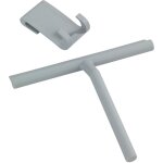 Wenko - raclette salle de bain, raclette de douche en silicone mola, acier inox, 21x24, 5x4 cm, gris