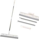 Raclette de sol en silicone, laveur � raclette � eau amovible, mousse balai pour nettoyage de l'eau, ...