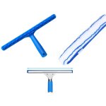 Raclette � vitre professionnelle(30cm), lave - vitre avec raclette silicone et brosse microfibre, kit ...