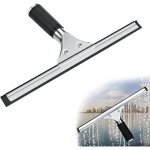 Raclette � vitre professionnelle, raclette vitre en acier inoxydable avec lame de 25 cm, pour nettoyer ...