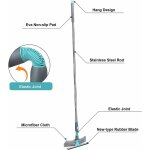 Raclette  vitre professionnelle, kit nettoyage vitre avec 2 chiffons microfibres et joint pliable, raclette ...