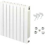 Global radiatori - radiateur aluminium vertical h. 59 x 32 cm vip 500 deville 500 w