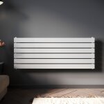 Radiateur eau chaude en acier 465x1200 mm monocouche blanc horizontal radiateur chauffage central (734w) ...