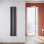 Radiateur eau chaude en acier conception murale vertical tube plat radiateur chauffage central 1600x311mm ...