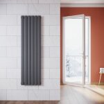 Radiateur eau chaude en acier conception murale vertical tube plat radiateur chauffage central 1600x465mm ...