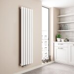 Emke - radiateur eau chaude en acier mural blanc 160x46cm 850w simple couche