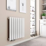Emke radiateur eau chaude en acier mural blanc 63x62cm 450w simple couche
