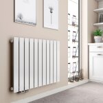 Emke - radiateur eau chaude en acier mural blanc 63x85cm 618w simple couche