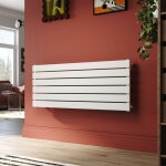 Radiateur eau chaude monocouche blanc horizontal en acier 465x1200 mm radiateur chauffage central (734w) ...
