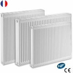 Radiateur eau chaude r�versible acier blanc type 22 chauffage central de dietrich dimension - t22 hr ...