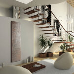 U - tile - radiateur lectrique pierre naturelle - coloris cuprus - 800 watts - 180 x 40 cm vertical