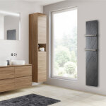 U - tile - radiateur lectrique pierre naturelle - coloris graphite - 800 watts - 180 x 40 cm vertical ...