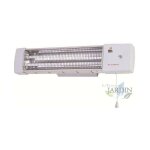 Radiateur infrarouge po�le � quartz fixation murale. puissance maximale 1200w. 2 barres